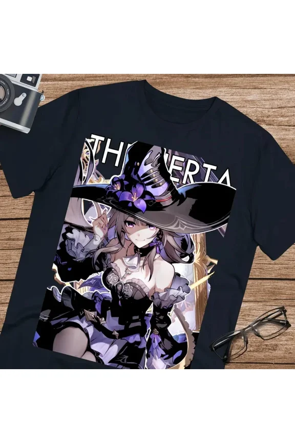 Reprint Rare Anime The Herta Honkai Star Rail T Shirt Size S - 5Xl Black Size S - 5XL