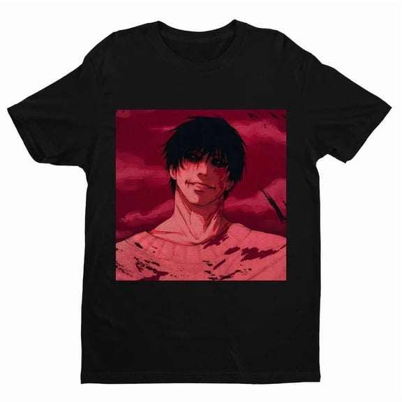 Reprint Rare Anime Toji Red Style JJK Black T Shirt Size S - 5XL