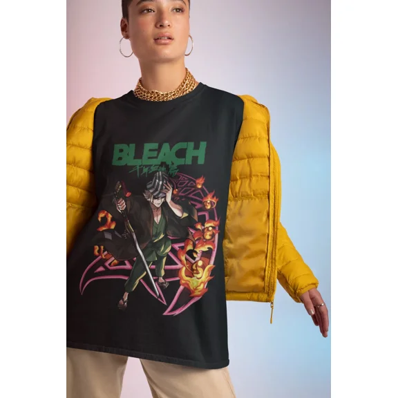 Reprint Rare Anime Urahara Kisuke Bleach Zar Black T Shirt Size S - 5Xl