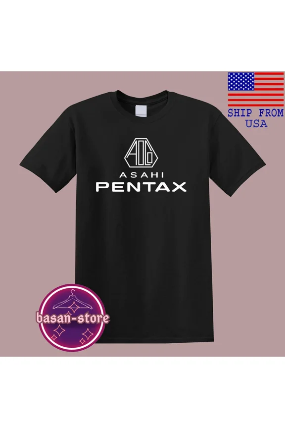 Reprint Rare Asahi Pentax Camera Men's Black T-Shirt Size S-5XL