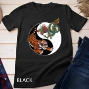 Reprint Rare Asian Dragon Tiger Yin Yang Tiger T-Shirt Unisex T-shirt
