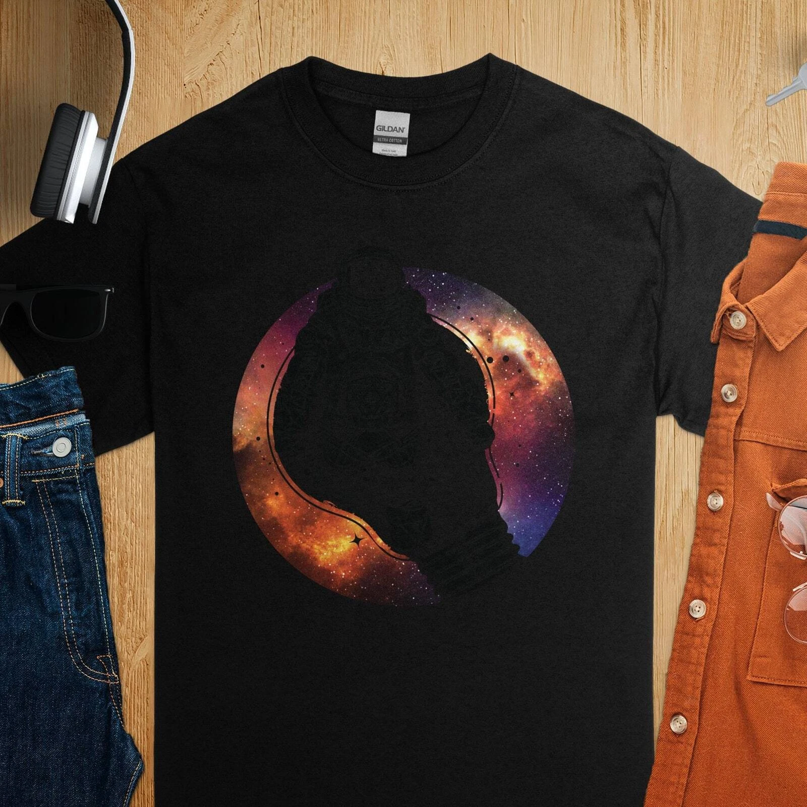 Reprint Rare Astronaut Lightbulb Universe Design T-Shirt, Cosmic ...