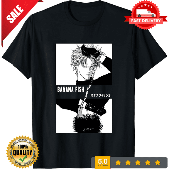 Reprint Rare BANANA FISH-Chains BW Sa-yo-na-ra,banana fish,eiji Anime,new unisex T-shirt, NEW TRENDING ITEM-TH81025