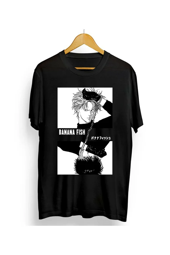 Reprint Rare BANANA FISH-Chains BW Sa-yo-na-ra,banana fish,eiji Anime,new unisex T-shirt