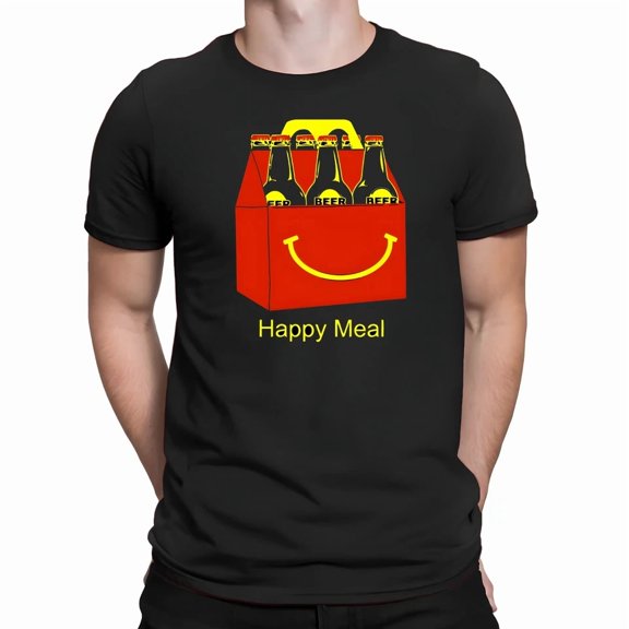 Reprint Rare BEST TO BUY Funny Happy Meal Humor Drinking Drinker Premium Retro T-Shirt S-5XL