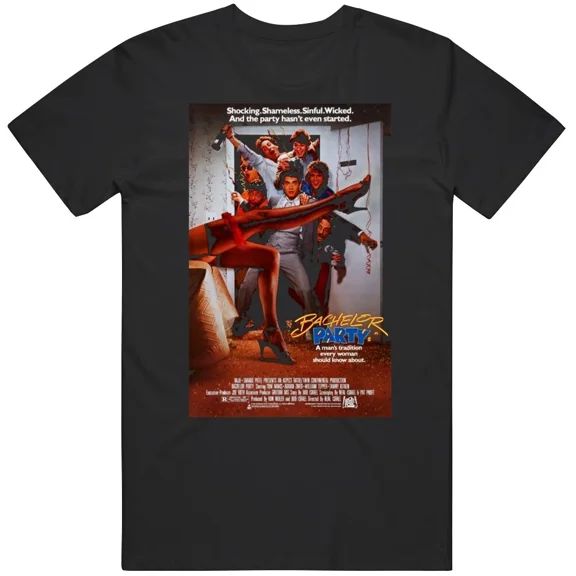 Reprint Rare Bachelor Party 1984 Movie Fan T Shirt