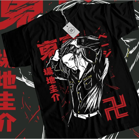 Reprint Rare Baji Keisuke T-shirt Draken Revengers Takemichi Hanagaki Manjiro shirt All Size