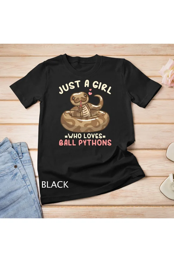 Reprint Rare Ball Python Just a Girl Who Loves Ball Pythons T-Shirt Unisex T-shirt