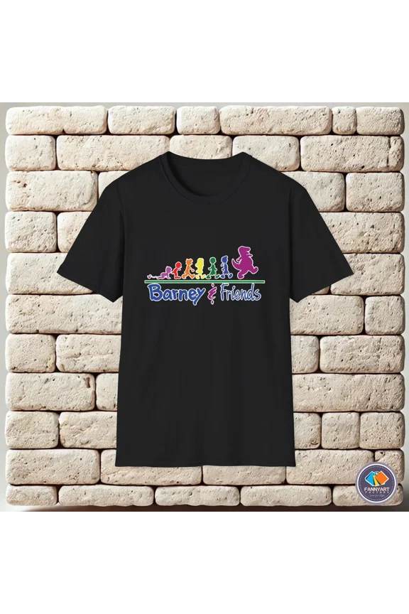 Reprint Rare Barney & Friends Logo Unisex T-Shirt