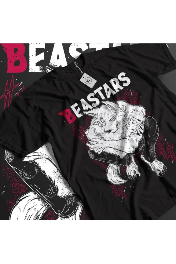 Reprint Rare Beastars Legoshi T-Shirt Girl Beastars Anime Japanaise Style Gift Shirt All Size