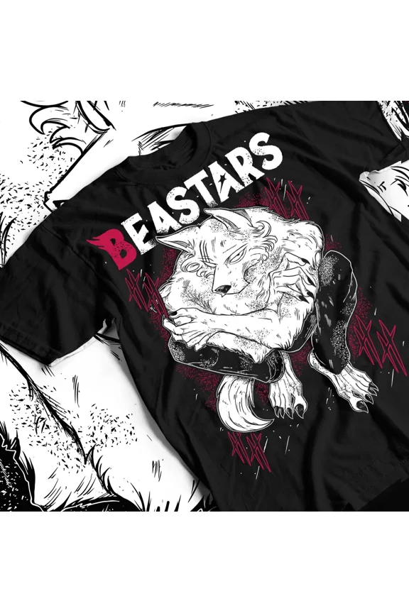 Reprint Rare Beastars Legoshi T-Shirt Girl Beastars Anime Japanaise Style Gift Shirt All Size