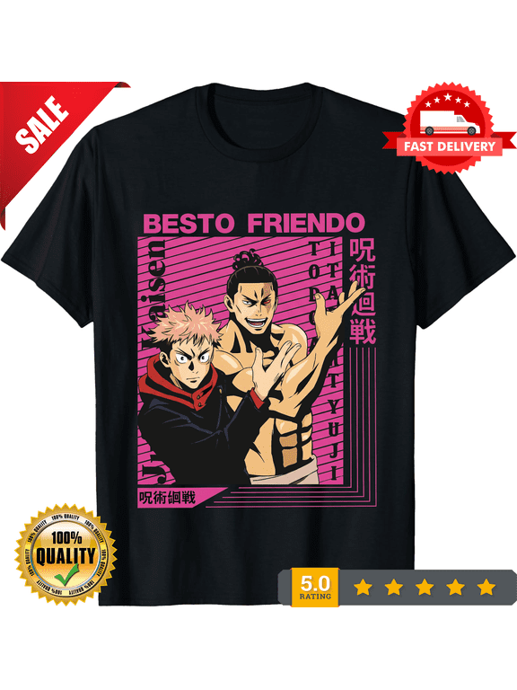 Reprint Rare Besto Friendo Itadori Todo JJK , Besto Friendo T Shirt, Black Flash Shirt, JJ, ULTRA LIMITED-TH84023