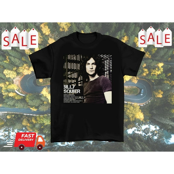 Reprint Rare Billy Squier Album Lonely Is The Night Unisex Cotton T-Shirt Full Size