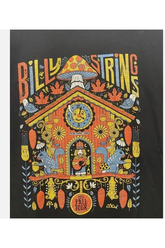 Reprint Rare Billy Strings 2023 Fall Tour T-Shirt Cotton For Men Women Tee S-5XL BO1597