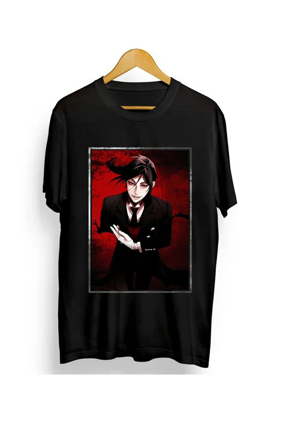 Reprint Rare Black Butler,Sebastian,Kuroshitsuji,Sebastian,Japanese,Anime,new Unisex T-Shirt