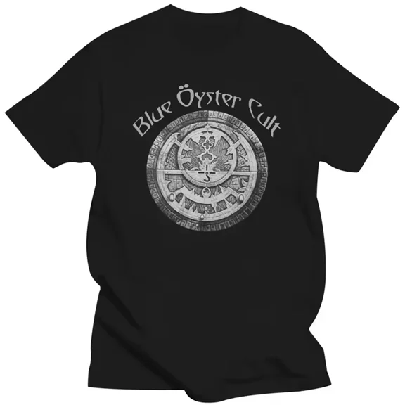 Reprint Rare Blue Oyster Cult Rock Band Logo Unisex Black Cotton T-shirt S-5XL