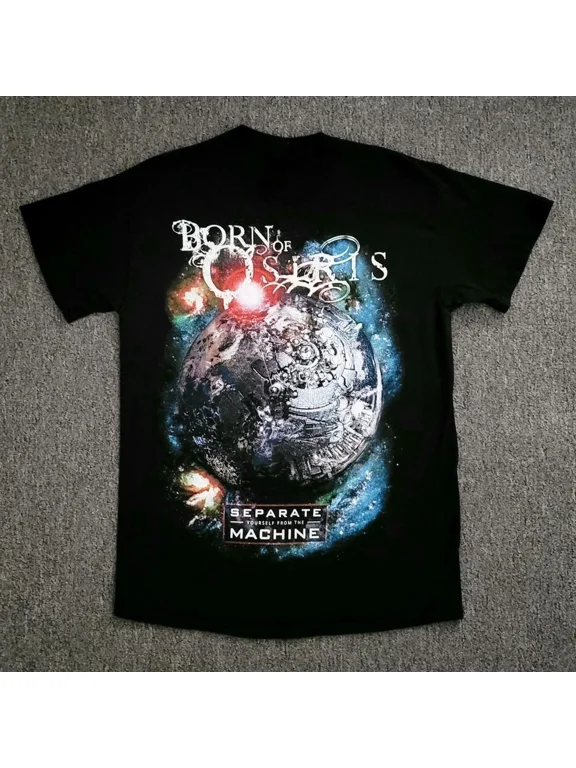 Reprint Rare Born Of Osiris Gift For Friends Black T-Shirt Cotton All Size