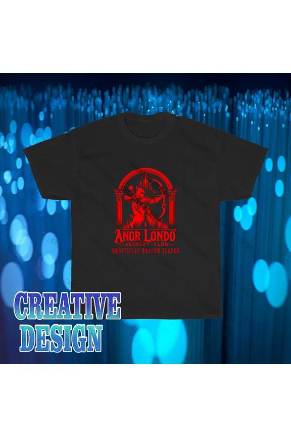Reprint Rare Brand New Anor Londo Archery Club T-Shirt Funny Size S to 5XL