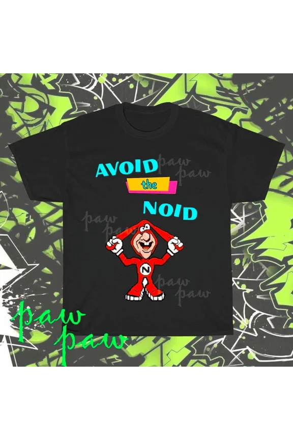 Reprint Rare Brand New Avoid the Noid Domino's Pizza Retro logo T-Shirt Funny Size S to 5XL