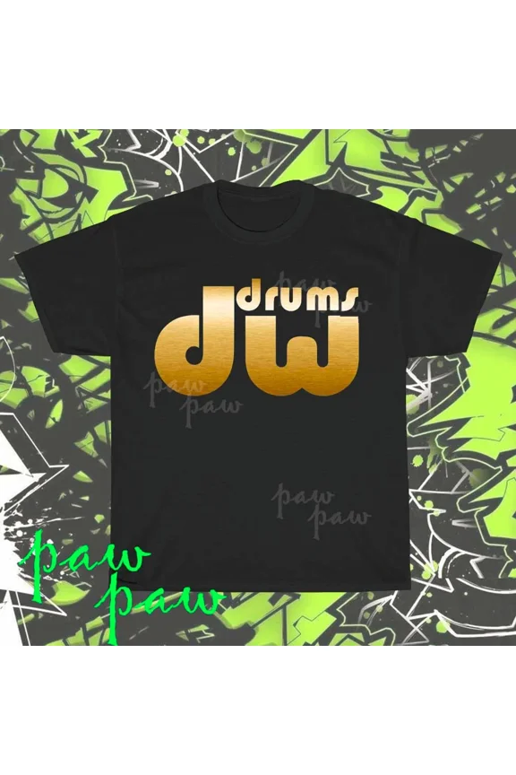 Reprint Rare Brand New DW Drums Workshop Logo American T-Shirt Funny Size S to 5XL