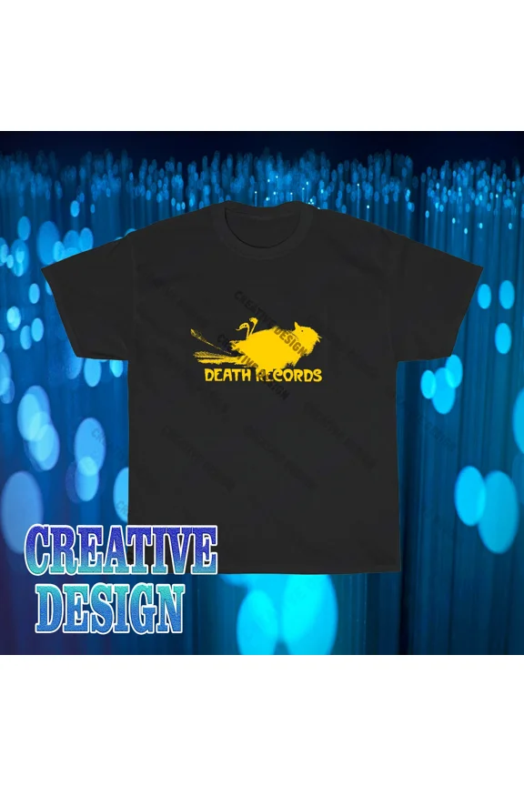 Reprint Rare Brand New Death Records Famous Production House T-Shirt Funny Size S to 5XL