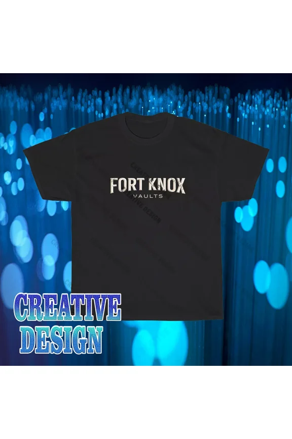 Reprint Rare Brand New Fort Knox Logo T-Shirt Funny Size S to 5XL