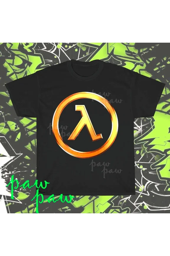 Reprint Rare Brand New Half life lambda symbol Active American T-Shirt Funny Size S to 5XL
