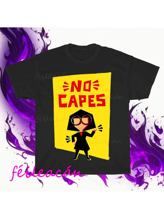 Reprint Rare Brand New Incredibles Edna Mode No Capes American T-Shirt Funny Size S to 5XL