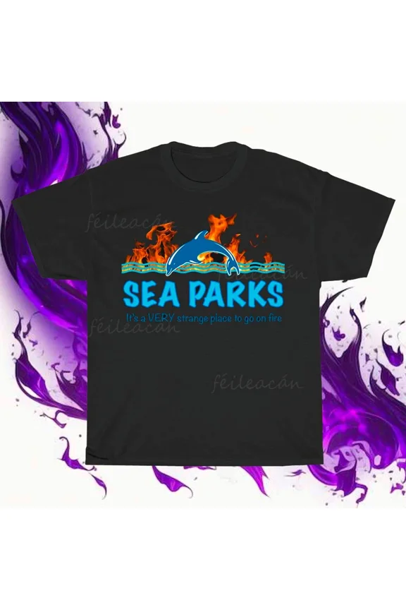 Reprint Rare Brand New Sea Parks Logo IT Crowd Logo American T-Shirt Funny Size S to 5XL