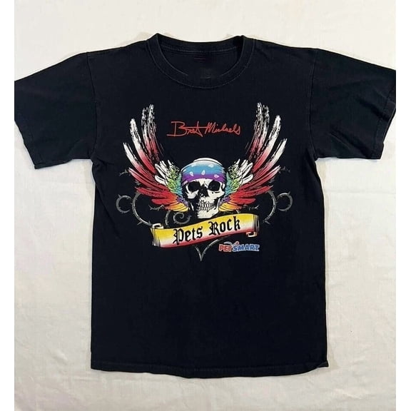 Reprint Rare Bret Michaels Pets Rock PetSmart Shirt Classic Black Unisex