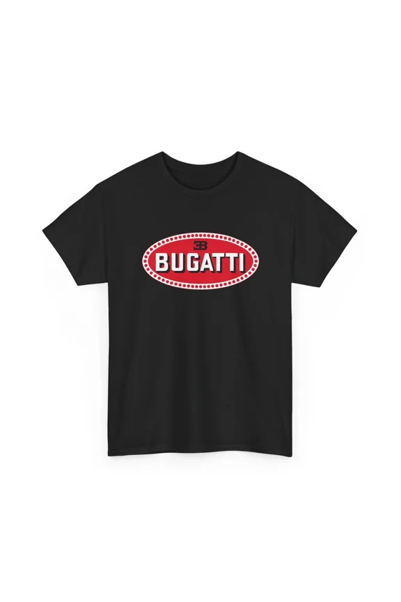Reprint Rare Bugatti Unisex Graphic Black Tshirt Cotton Tee Sizes S-3XL Supercar Fans