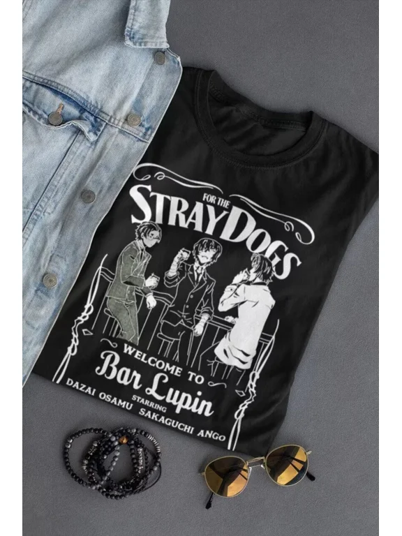 Reprint Rare Bungou Stray Dogs Tee, Nakajima Atsushi, Dazai Osamu, Nakahara Love Gift, Anime