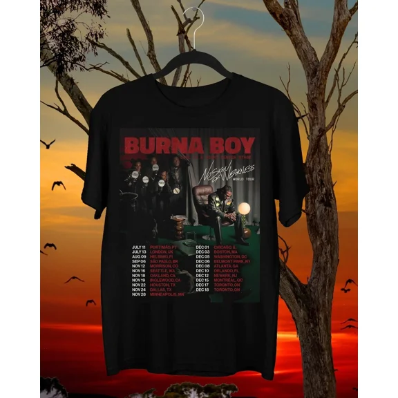 Reprint Rare Burna Boy No Sign Of Weakness World Tour Gift For Fan S to 4XL T-shirt