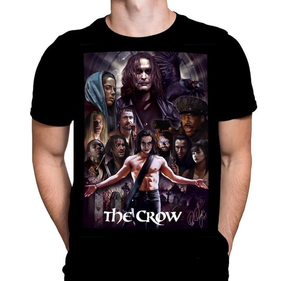 Reprint Rare CROW Halloween T-Shirt - MONTAGE - Horror Movie - t-shirt - Sizes S- 5XL