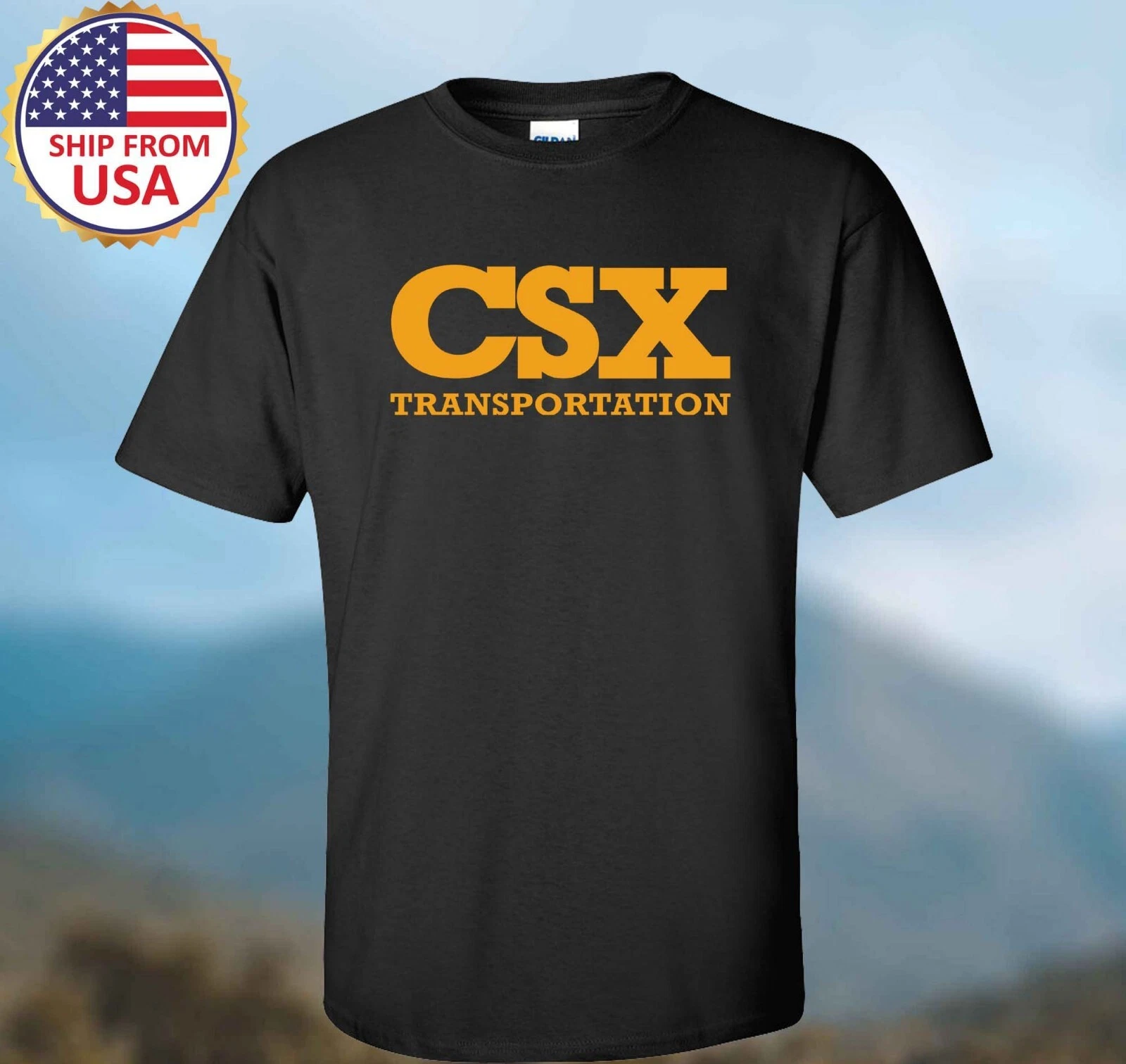 Reprint Rare CSX Transportation Railroad Men's Black Size S-5XL ...