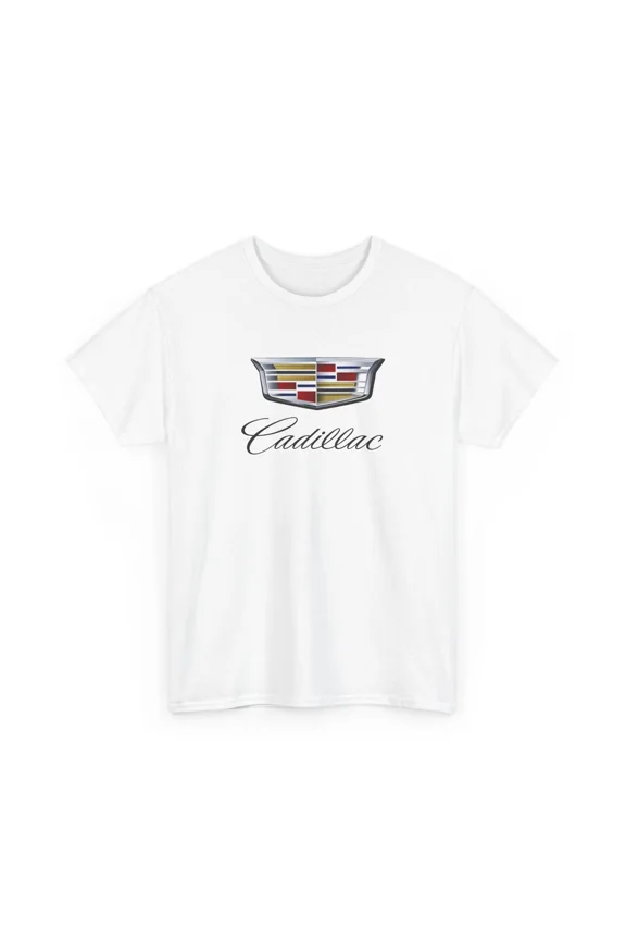 Reprint Rare Cadillac Unisex Graphic White Tshirt Cotton Tee Sizes S-3XL Luxury Car Fans