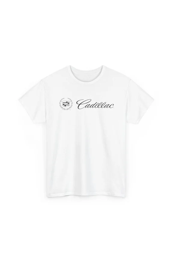 Reprint Rare Cadillac Unisex Graphic White Tshirt Cotton Tee Sizes S-3XL Luxury Car Fans