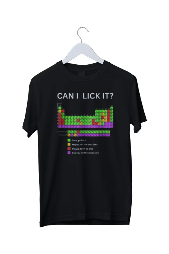 Reprint Rare Can Lick It Funny Periodic Table - Graphic Mens T-Shirt S M L XL 2 3 4 XL