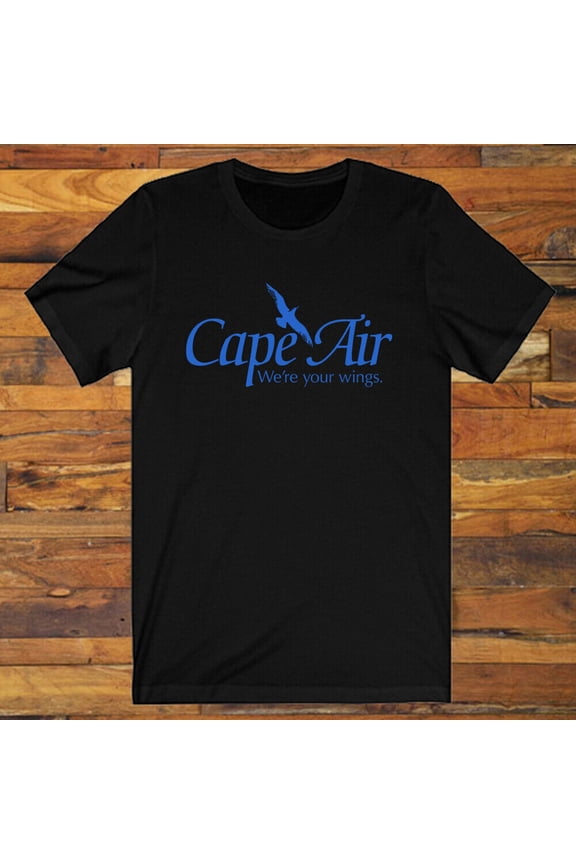 Reprint Rare Cape Air Aviation Airlines Men's Black T-Shirt S-5XL