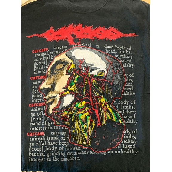 Reprint Rare Carcass Band Black T-Shirt Cotton Unisex Short Sleeve S-5XL