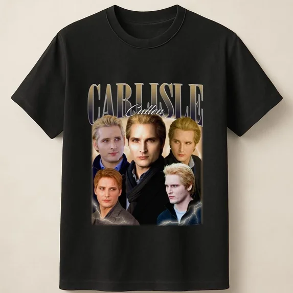 Reprint Rare Carlisle Cullen Twilight Saga Tribute with Multiple Looks Unisex T Shirt