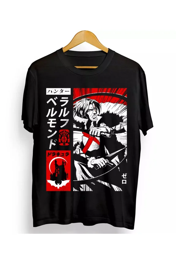 Reprint Rare Castlevania T-shirt Symphony Of The Night Sypha Belnades,anime T-Shirt Black