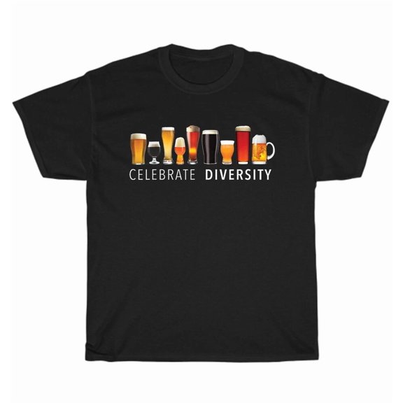 Reprint Rare Celebrate Diversity Craft Beer Drinking Getting Drunk Drinker Party T-Shirt Gift
