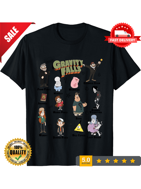 Reprint Rare Channel Gravity Falls T-shirt Hoodie Men Women Unisex Tshirt short sleeve, NEW INSTOCK-TH79089