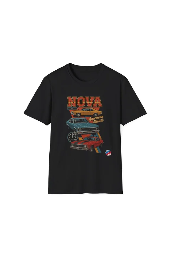 Reprint Rare Chevy Nova SS American Muscle Car USA Classic Vintage 70s T-Shirt Tee