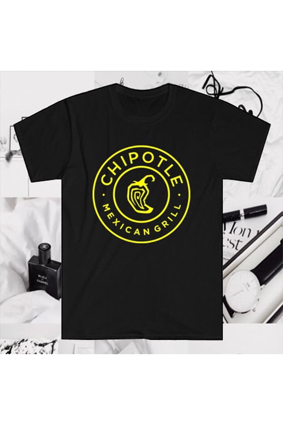 Reprint Rare Chipotle Mexican Grill Men's Black T-Shirt Size S to 5XL