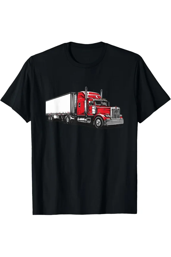 Reprint Rare Classic Semi Truck Driver T-Shirt Retro Big Rig Trucking Graphic Tee Size S-4XL