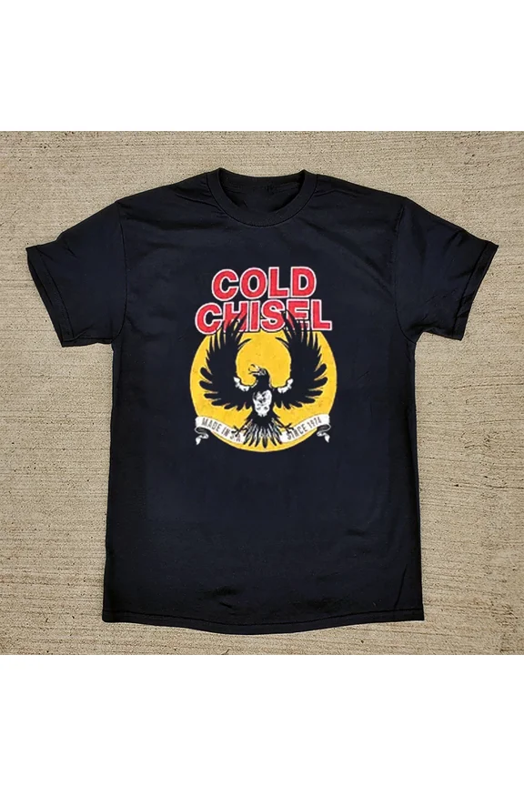 Reprint Rare Cold Chisel Made In SA Adelaide 500 Tour T Shirt Black All Size KK158