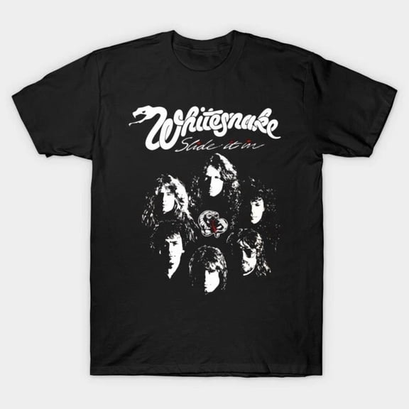 Reprint Rare Collection Whitesnake Band Tour Gift for Fan S to 5XL Black T-shirt
