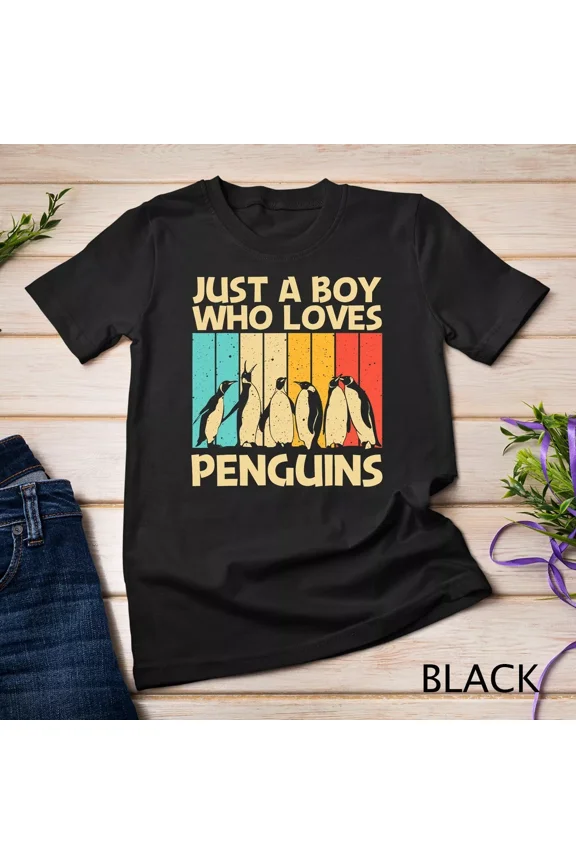 Reprint Rare Cool Penguin Design For Boys Kids Emperor Penguin Bird Lover Unisex T-shirt